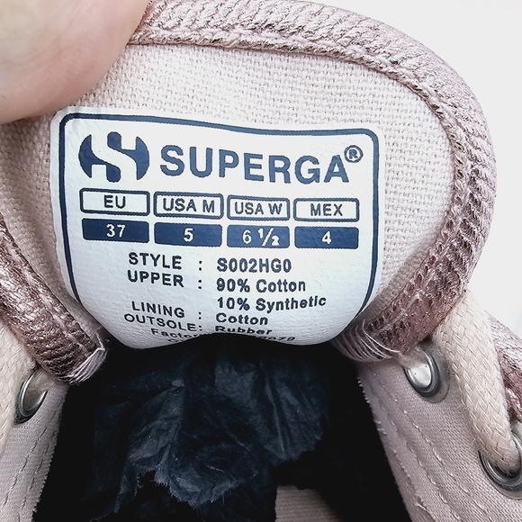 Superga Women's Metallic Pink Cotmetu Lace-Up Low Top Fashion Sneakers Size 5 - Picture 11 of 11